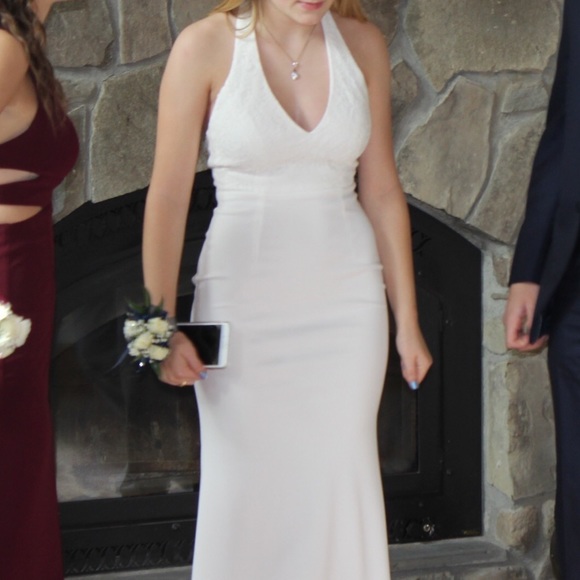 white prom dress - Picture 3 of 6